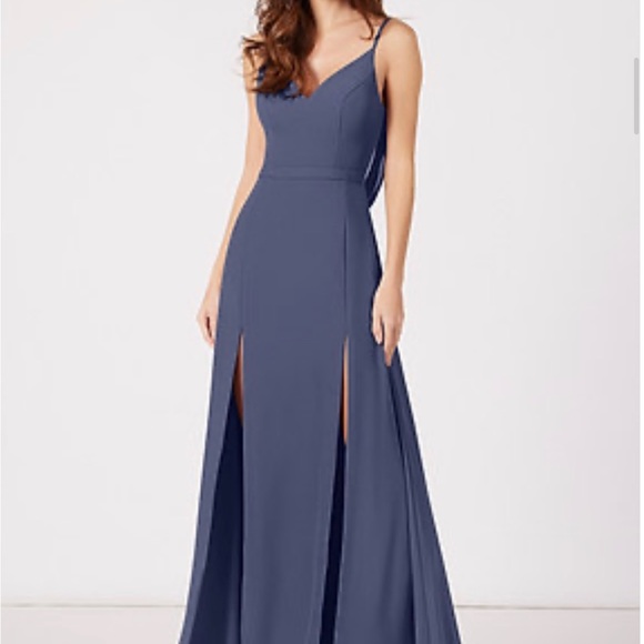 AZAZIE Candice Bridesmaid Dress in STORMY (Size 4) / EUC - Only worn ONCE! ✨ - Picture 1 of 13